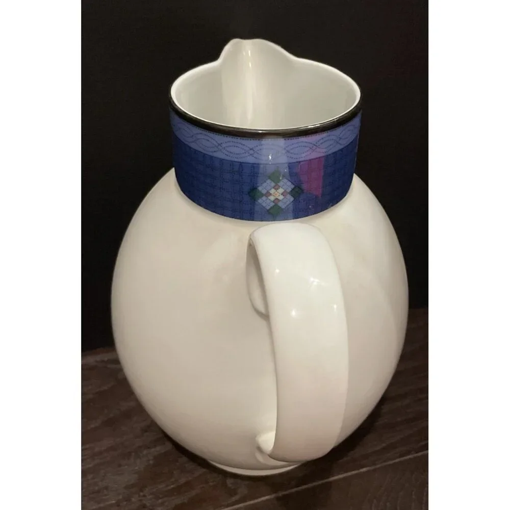Dansk Portugal Quiltings Dinnerware Nine Patch Pitcher‎ Jug Vintage Colorful
